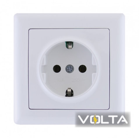 PС01-01-0-ББ Розетка c з/к без з/ш BOLERO (белый) ИЭК