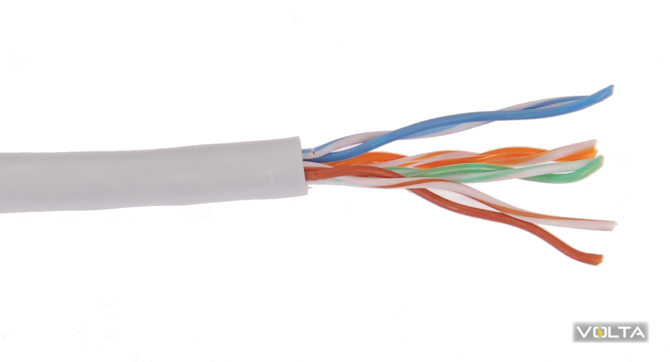 ITK Кабель связи витая пара U/UTP, кат.5E 4х2х24AWG solid, PVC, 305м ...