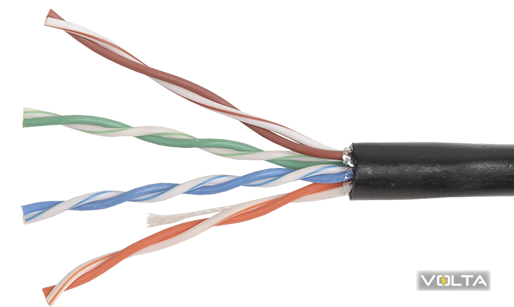 ITK Каб. вп U/UTP, кат.5E 4х2х24AWG solid, LDPE, 305м, чер. ІЕК цена ...