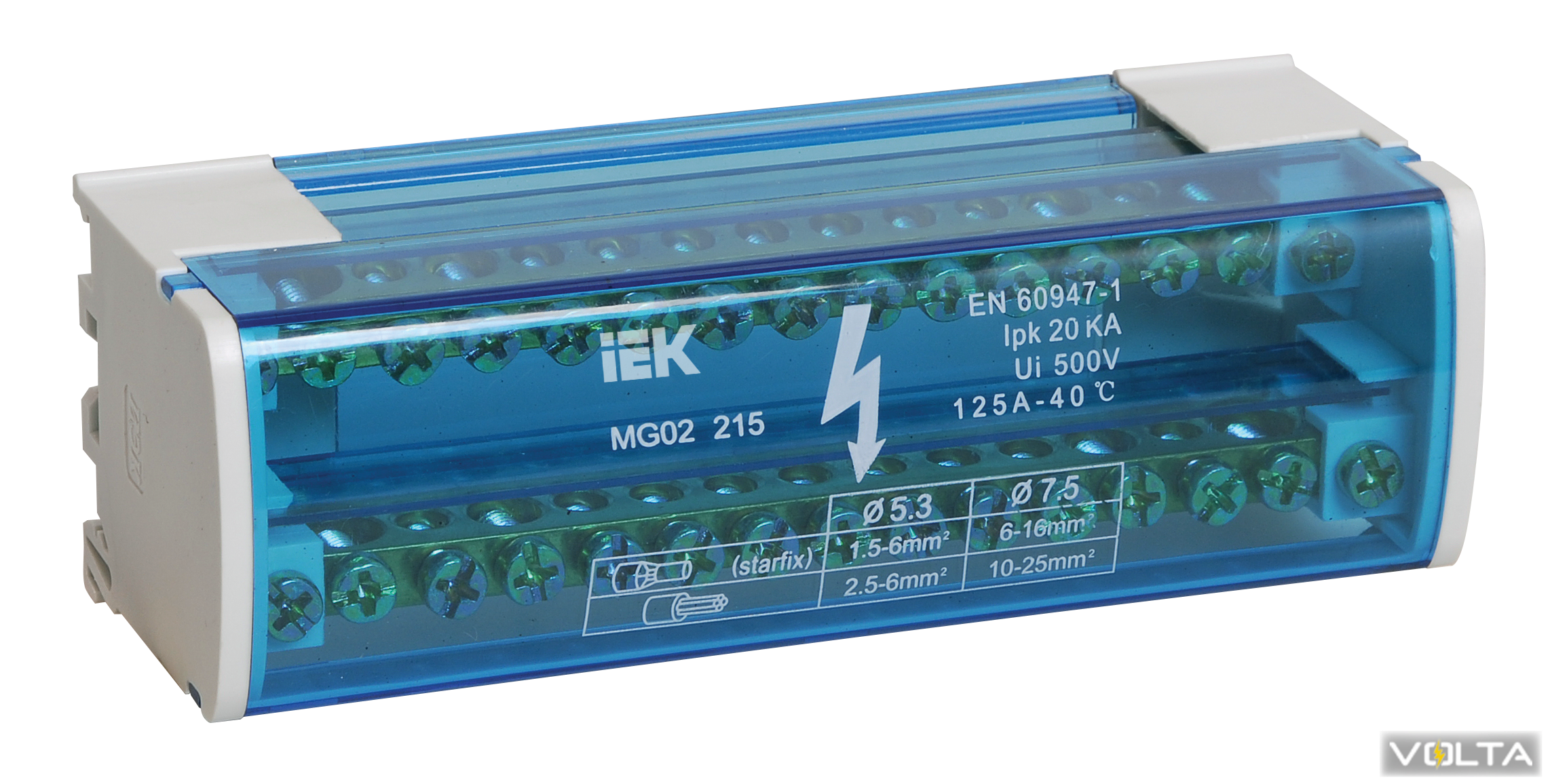 Шина Nнулевая на DIN-рейку в корпусе 2х15групп ИЭК