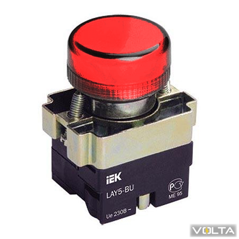Индикатор LAY5-BU64 красного цвета d22мм ИЭК