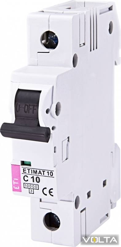 Автоматический выключатель ETIMAT 10  1p C 10А (10 kA)