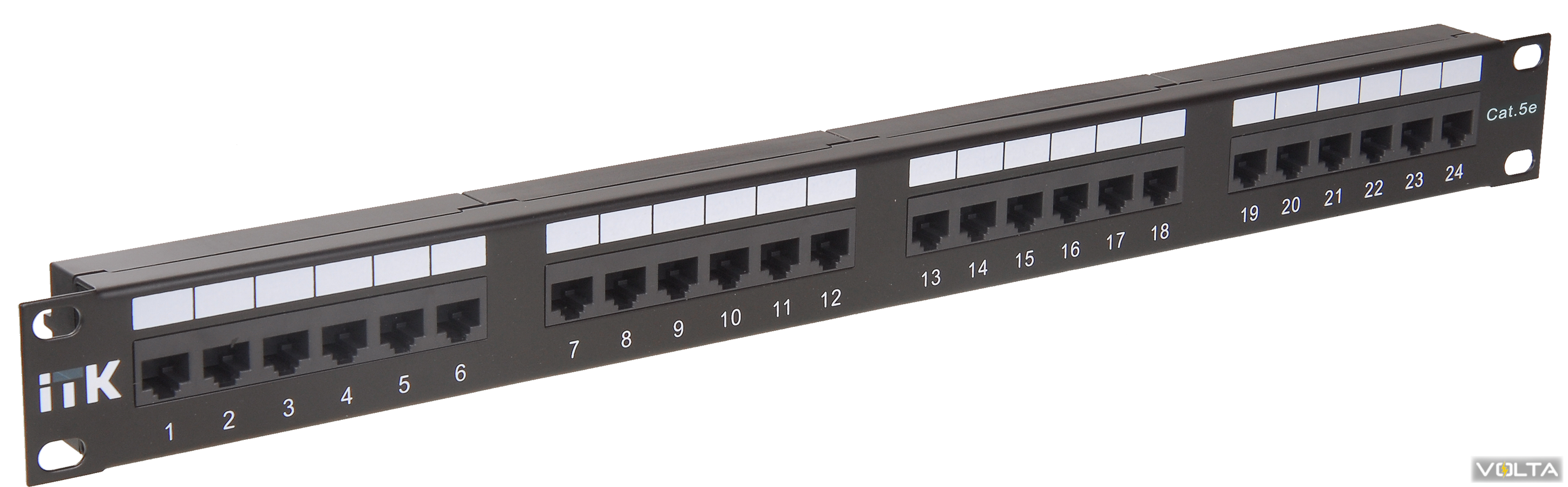 ITK 1U патч-панель кат.5Е UTP, 24 порта (Dual)