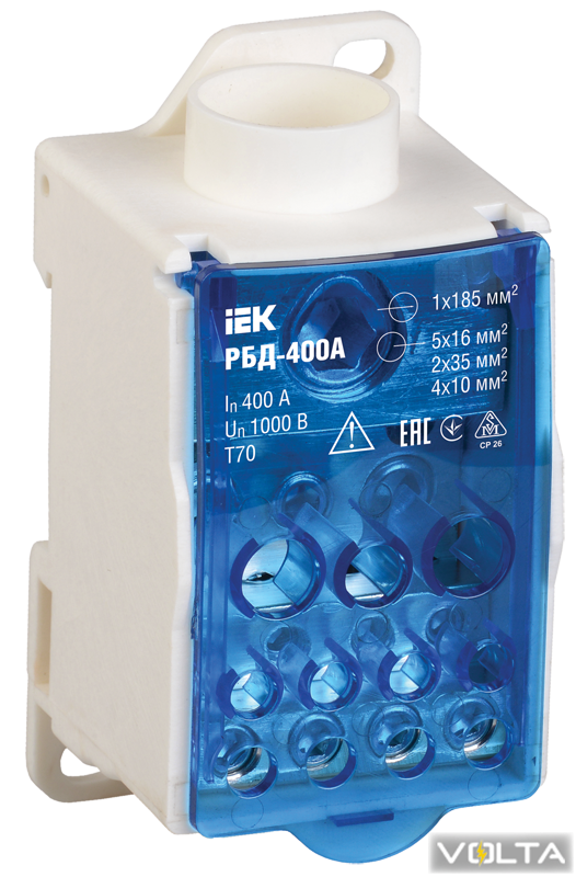 Распределительный блок на DIN-рейку РБД-400А ИЭК