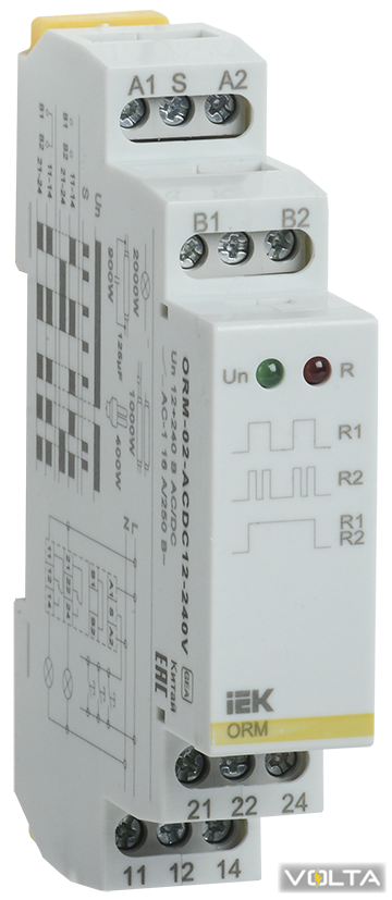 Импульсное реле ORM. 2 конт. 12-240 В AC DC IEK