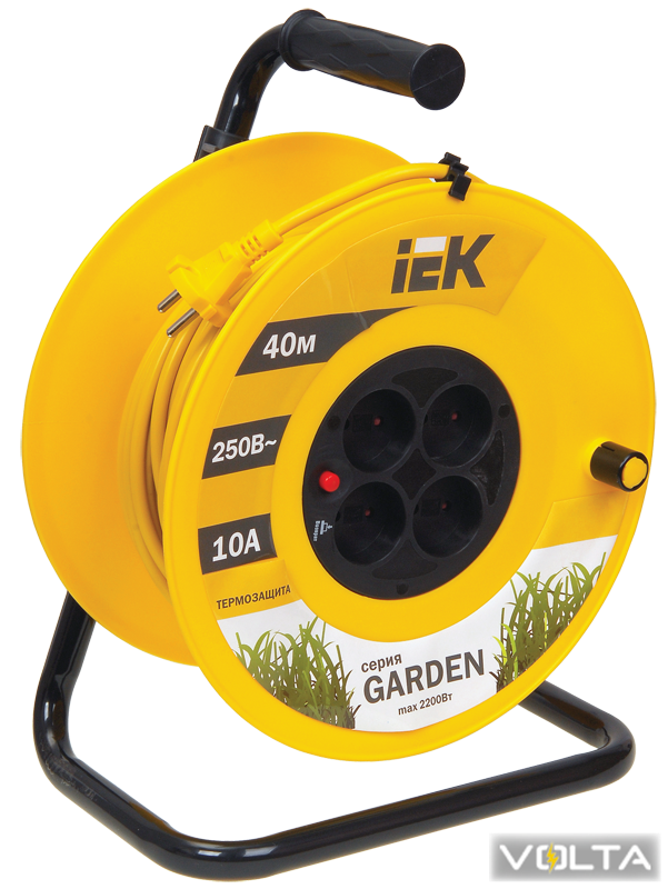 Катушка УК40 с т з 4 места 2Р 40м 2х1,0 мм2 Garden ИЭК