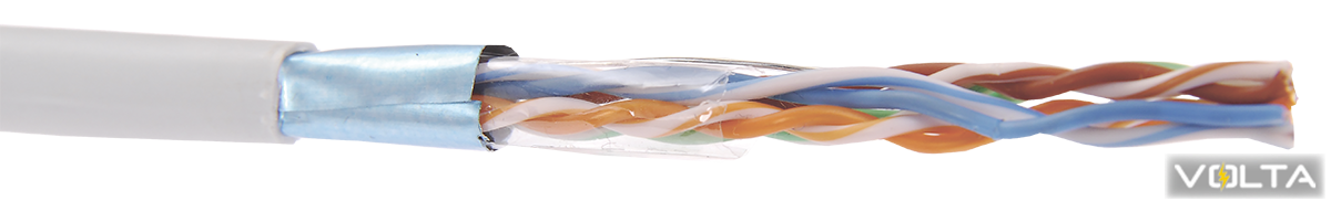 ITK Кабель связи витая пара F/UTP, кат.5E 4x2х24AWG solid, PVC, 305м, серый ІЕК