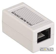 ITK Проходной адаптер кат.5E UTP, тип RJ45-RJ45, белый IEK