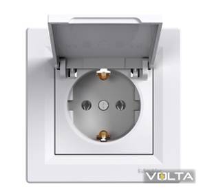 РОЗЕТКА С КРЫШ С КОНТ, З/ЗЕМ БЕЛ ASFORA SCHNEIDER