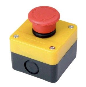 Пост аварийный кнопочный желтый LAY5/1, стоп грибок без фиксации, CNC ...