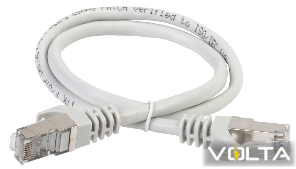 ITK Коммутационный шнур (патч-корд), кат.5Е FTP, 2м, серый