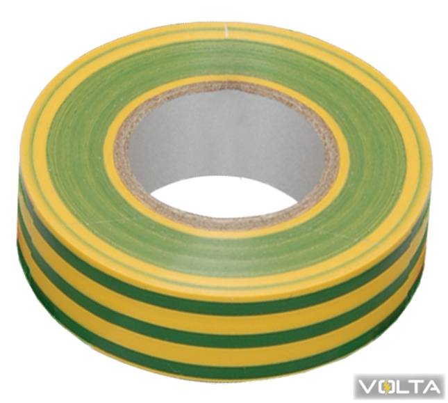 Изолента 0,13х15 мм желто-зеленая