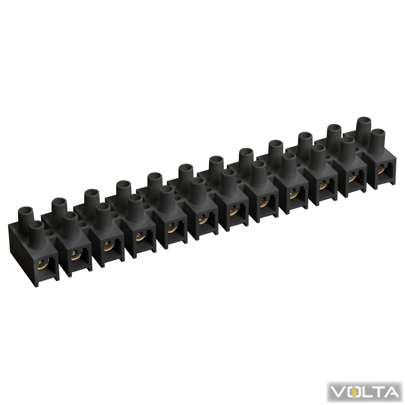 Зажим винтовой ЗВИ-10 н г 2,5-6мм2 2х12пар ИЭК черные