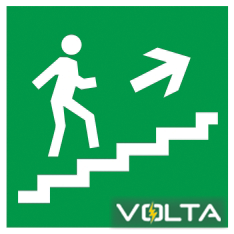 Самокл. этик. 150х150мм Напр.к эвак.вых.по лест.напр.вверх