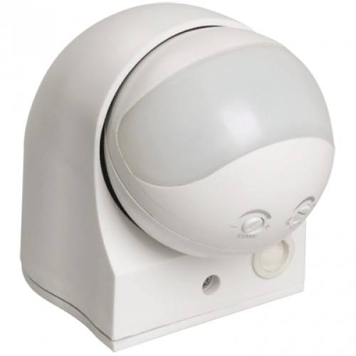 Датчик движения ДД 010 белый, макс. нагрузка 1100Вт, угол обзора 180град., дальность 10м, IP44, ИЭК