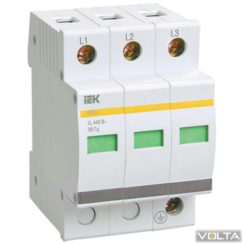 Ограничитель имп. перенапр. ОПС1-B 3Р In=30kA Un=400B Im=60kA ИЭК