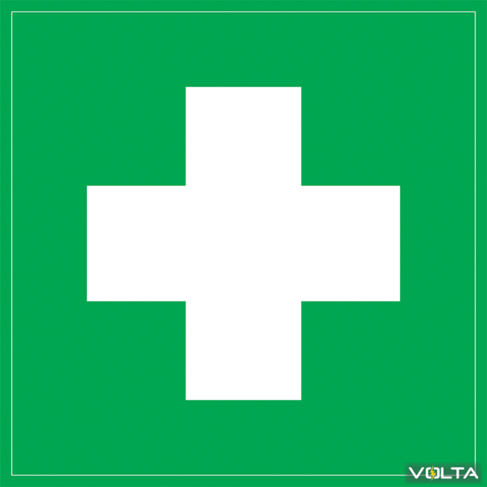 Знак 150х150мм Медицинская аптечка.