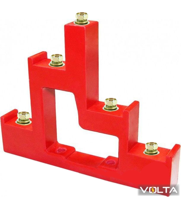 Изолятор ступенчатый ИС4-25 1-15 (4 х М6; 1 х М5) силовой с болтом ИЭК