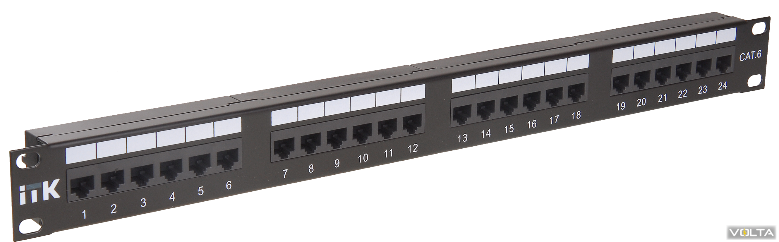 ITK 1U патч-панель кат.6 UTP, 24 порта (Dual)