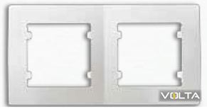 Рамка горизонтальная MAKEL Lilium Natural Kare 2-я белая 