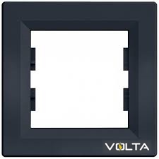 Рамка ASFORA 1-постовая горизонтальная антрацит