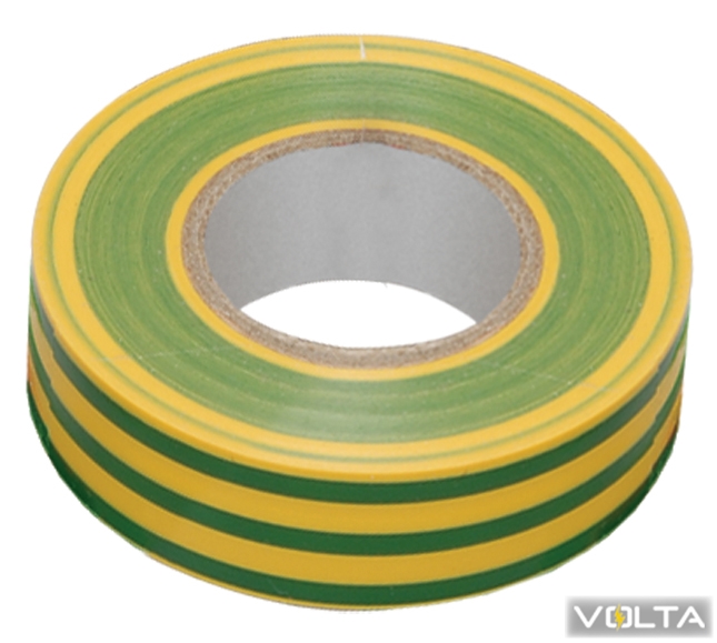 Изолента 0,13х15 мм желто-зеленая