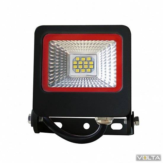 Прожектор LED SMD черный с радиатором NEW 10W 6500K EUROLAMP