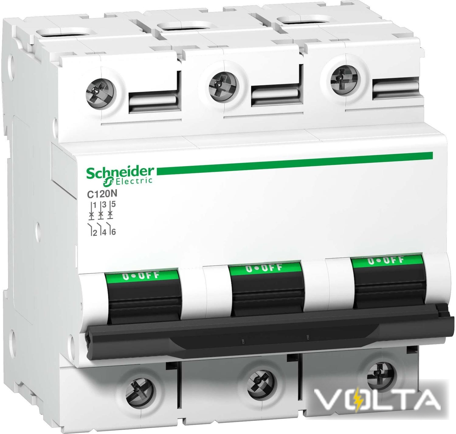 Автоматический выключатель C120N 3P 100A C  SCHNEIDER