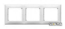 PГ03-00-0-ББ Рамка горизонтальная 3 поста BOLERO (белый) ИЭК