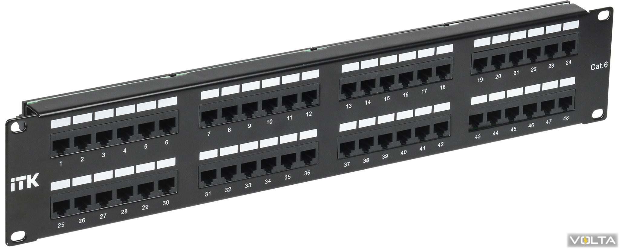 ITK 2U патч-панель кат.6 UTP, 48 портов (Dual)
