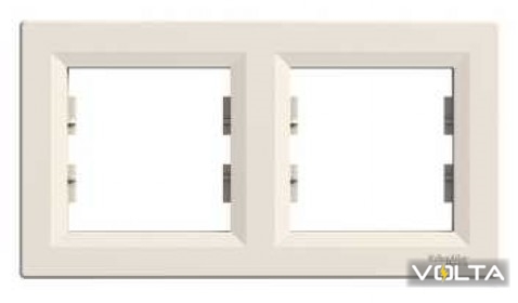 Рамка ASFORA 2-постовая горизонтальная крем