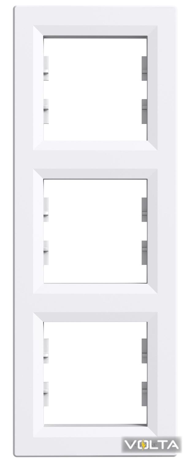 Рамка ASFORA 3-постовая вертикальная белая