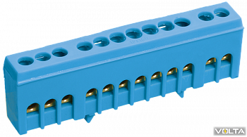 Шина N "ноль" в корп изол на DIN-рейку ШНИ-6х9-14-К-С IEK