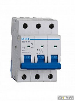 Автоматический выключатель NB1-63H 3P B 3 10kA DB
