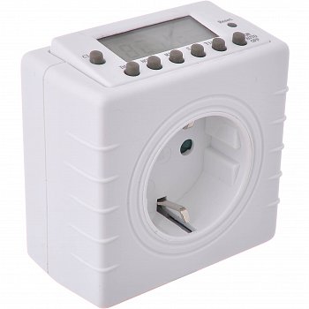 Розетка с таймером (недельная) ТМ 211 электронная белая 3600W/16A FERON
