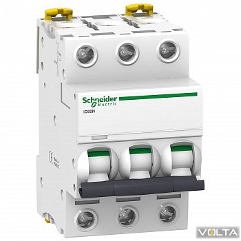 Автоматический выключатель iC60N 3P 6A D SCHNEIDER