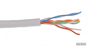 ITK Кабель связи витая пара U/UTP, кат.5E 4х2х24AWG solid, PVC, 305м, серый ІЕК