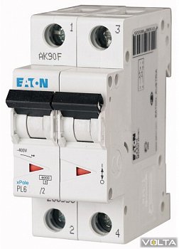 Автоматический выключатель PL6-C10/2 EATON