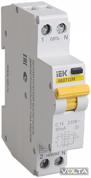 Автоматический выключатель дифференциального тока АВДТ32М С25  30мА IEK