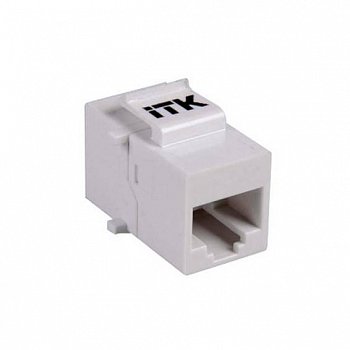 ITK Проходной адаптер кат.5E UTP, RJ45-RJ45, тип Keystone Jack IEK