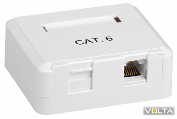 ITK Настенная информационная розетка RJ-45, кат.6, 2-порта IEK