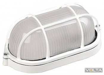 Светильник НПП1202 белый/овал с реш. 100Вт IP54 IEK