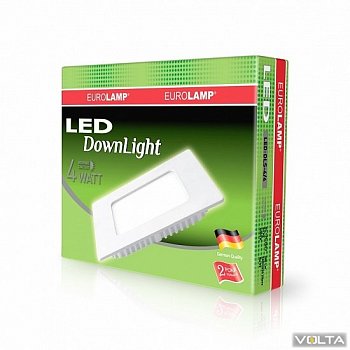 Светильник светодиодный квадрат. Panel 4W 4000K EUROLAMP