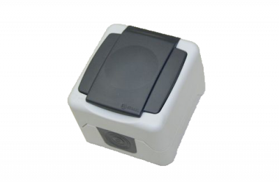 Розетка MAKEL 1-я сз и крышкой наружная IP55