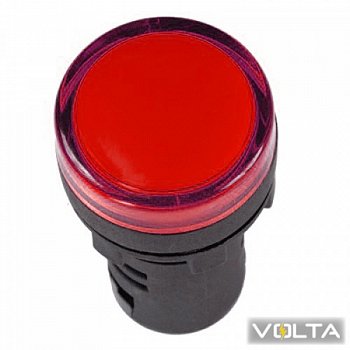 Лампа AD22DS(LED)матрица d22мм красный 12В AC/DC IEK