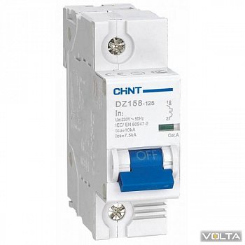 Автоматический выключатель DZ158-125 1P  80A 6kA CHINT