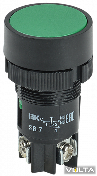 Кнопка SВ-7 "Пуск" зеленая 1з d22мм/240В IEK