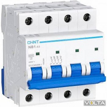 Автоматический выключатель NB1-63H 4P C 4 10kA DB