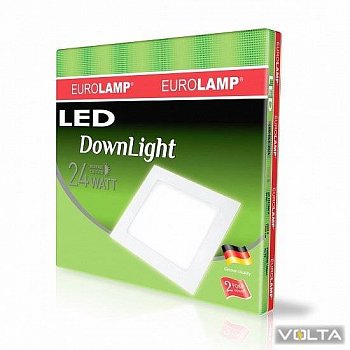 Светильник светодиодный квадр. PANEL 24W 4000K 220V EUROLAMP
