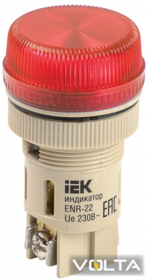 Лампа ENR-22 сигнальная d22мм красный неон240В цилиндр ИЭК